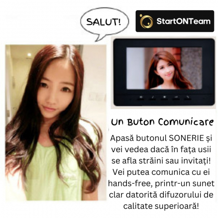 Videointerfon Smart cu Fir si Monitor, Infrarosu, Night Vision, Comunicare Bidirectionala [3]