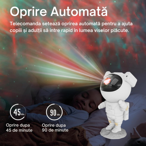 Lampa de Veghe Astronaut Proiector Constelatii Stele si Galaxie [3]