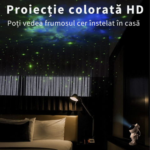 Lampa de Veghe Astronaut Proiector Constelatii Stele si Galaxie [5]