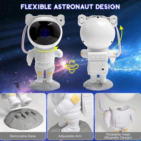 Lampa de Veghe Astronaut Proiector Constelatii Stele si Galaxie [17]