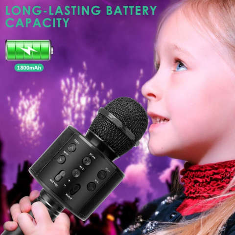 Microfon Karaoke Portabil 5 in 1 pentru Copii cu Bluetooth [17]