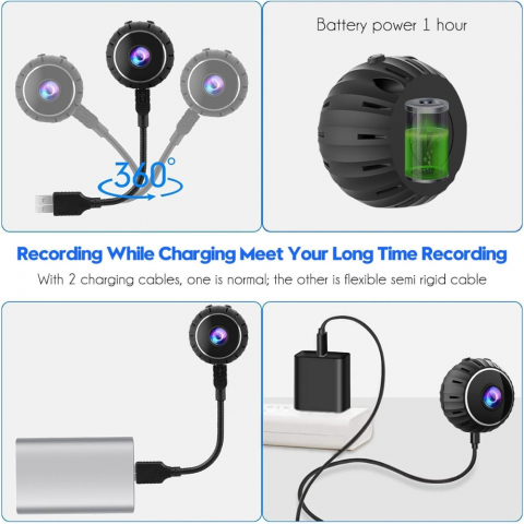 Mini Camera cu WiFi, 1080p, Senzor de Miscare, Vedere Nocturna [6]