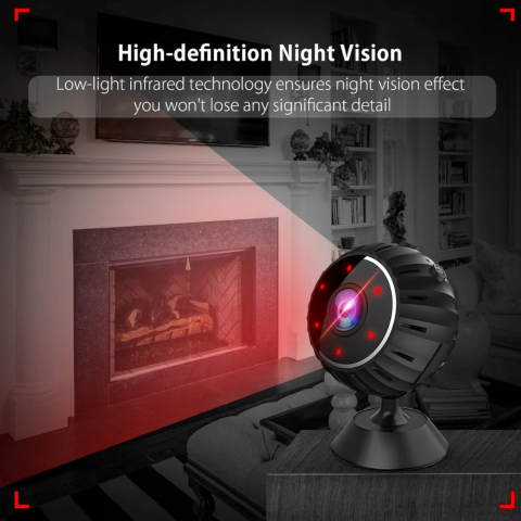 Mini Camera cu WiFi, 1080p, Senzor de Miscare, Vedere Nocturna [8]