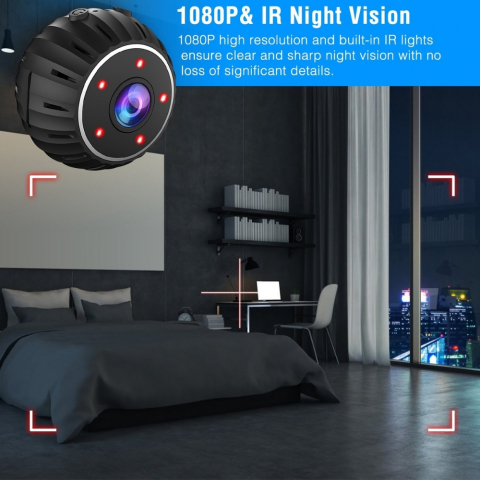 Mini Camera cu WiFi, 1080p, Senzor de Miscare, Vedere Nocturna [13]