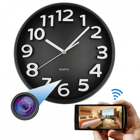 Mini Camera Full HD in Ceas de Perete, Wi-Fi si Senzor de Miscare Mini Camera Full HD in Ceas de Perete, Wi-Fi si Senzor de Miscare