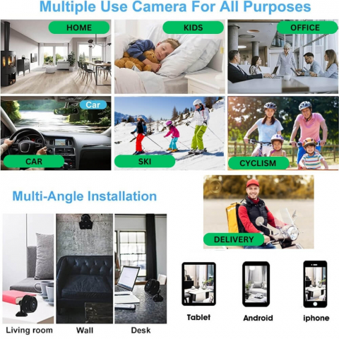 Mini Camera Magnetica, Microcamera Wifi Full HD Profesionala [31]