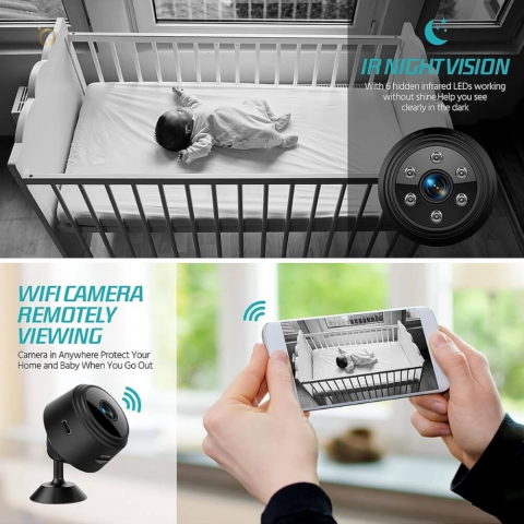 Mini Camera Magnetica, Microcamera Wifi Full HD Profesionala [27]