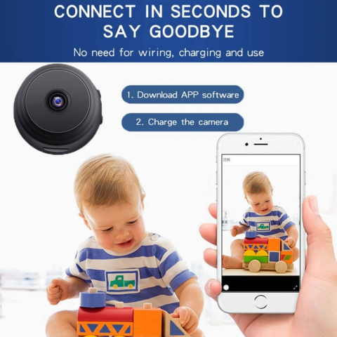 Mini Camera Magnetica, Microcamera Wifi Full HD Profesionala [21]