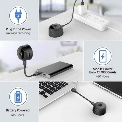 Mini Camera Magnetica, Microcamera Wifi Full HD Profesionala [30]