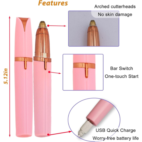 Mini Epilator Portabil pentru Sprancene, Fata sau Corp [2]