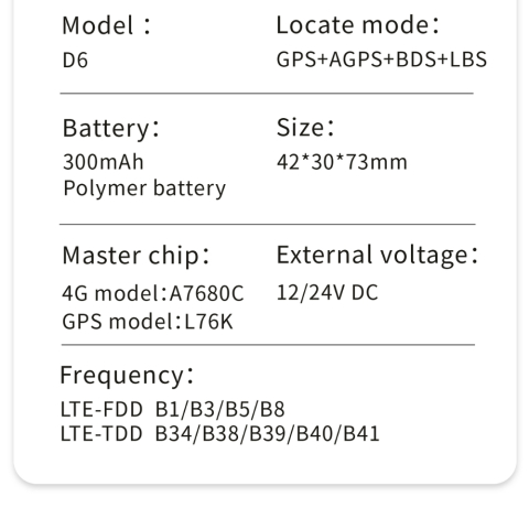 Mini Tracker Auto GPS 4G D6 [10]