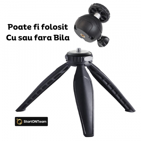 Mini Trepied Profesional, Cap cu bila rotativa [1]