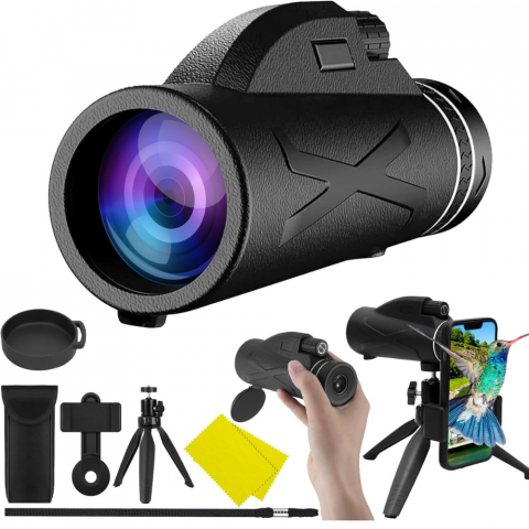 Monocluri Optice - Monoclu Profesional 10x40, Telescop Compact de Inalta Putere