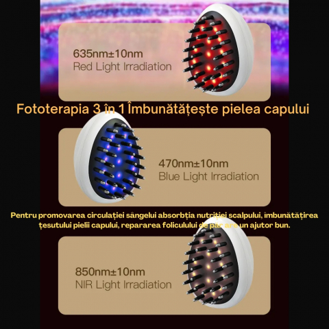 Perie de Par Electrica cu Laser pentru Cresterea Parului [6]