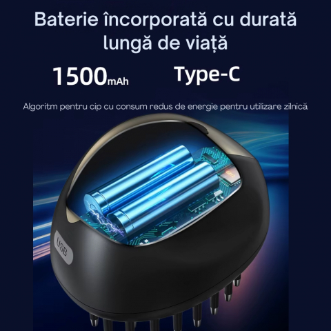 Perie de Par Electrica cu Laser pentru Cresterea Parului [7]