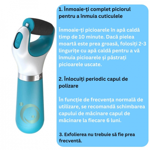 Pila Electrica profesionala pentru picioare, Aparat Electric de Curatat calcaie [7]