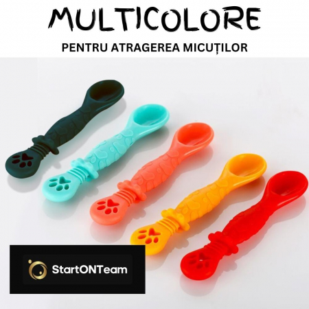 Set 2 Lingurite Bebelusi pentru Hranire si Diversificare, 2 Capete [14]