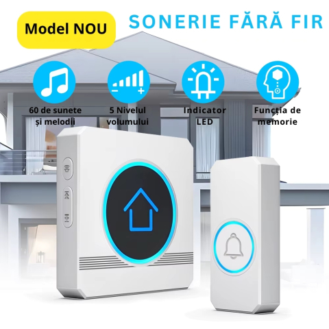 Sonerie wireless fara fir pentru exterior cu 2 receptoare [1]