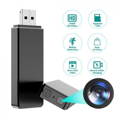 Stick USB cu Camera Full HD 1080P, Senzor Miscare, Baterie, Autonomie 4-5h Stick USB cu Camera Full HD 1080P, Senzor Miscare, Baterie, Autonomie 4-5h