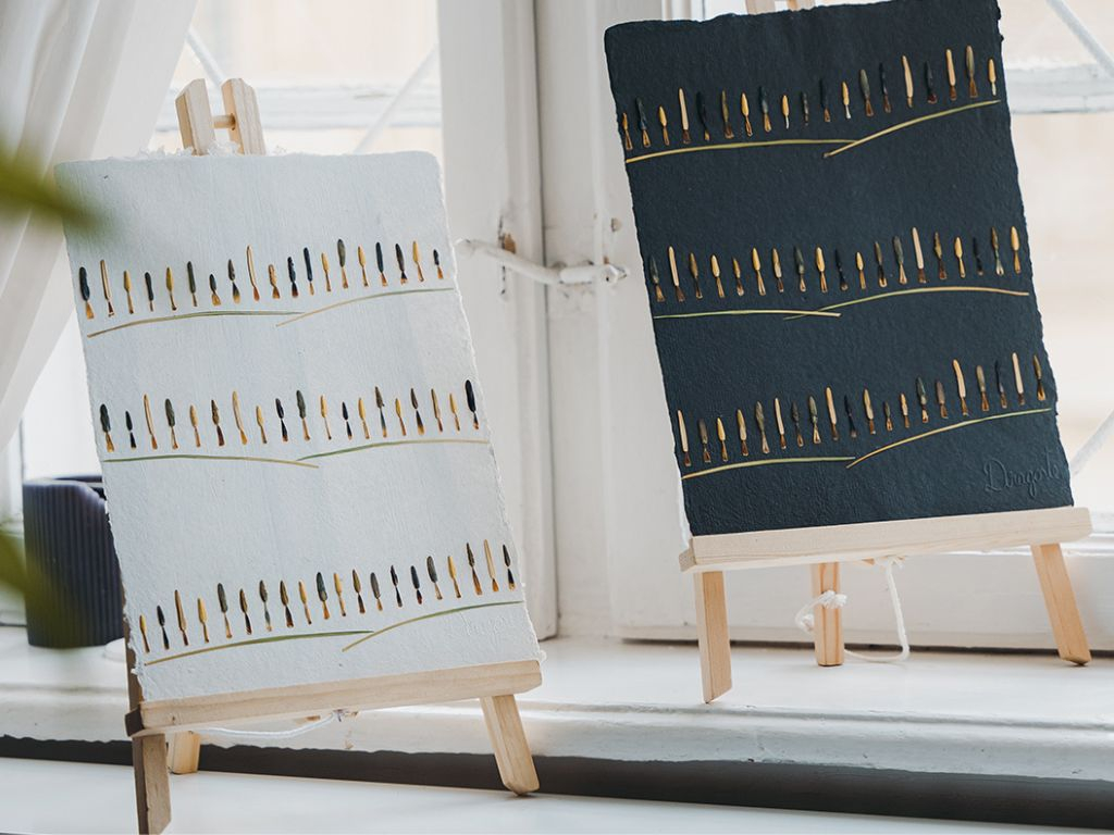 Calatoria -  set 2 printuri de arta cu flori presate traditional, hartie premium, inramat, dimensiuni personalizate, cadou ideal pentru casa [5]