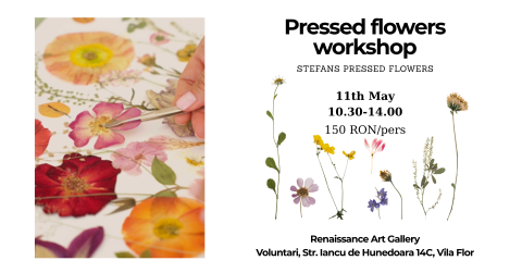 Ateliere creative - Atelier creativ cu flori presate 11 mai 2026 - Renaissance Art Gallery