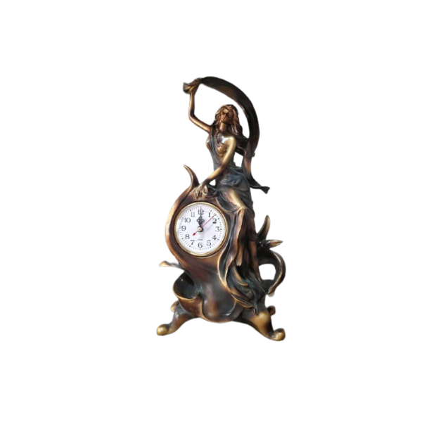 Statuetă ceas - Model damă cu harpă [1]
