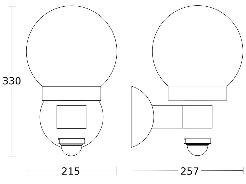 Lampă de exterior L 115 S cu senzor de miscare alb [3]