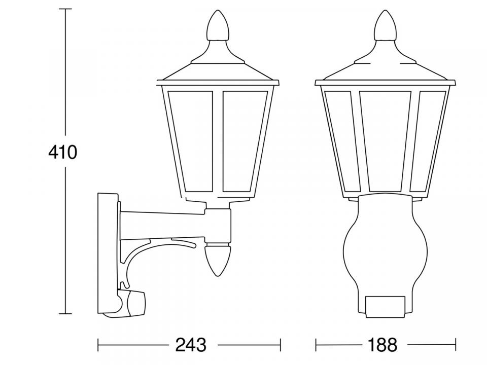 Lampa de exterior L 15 S cu senzor de miscare alb [3]