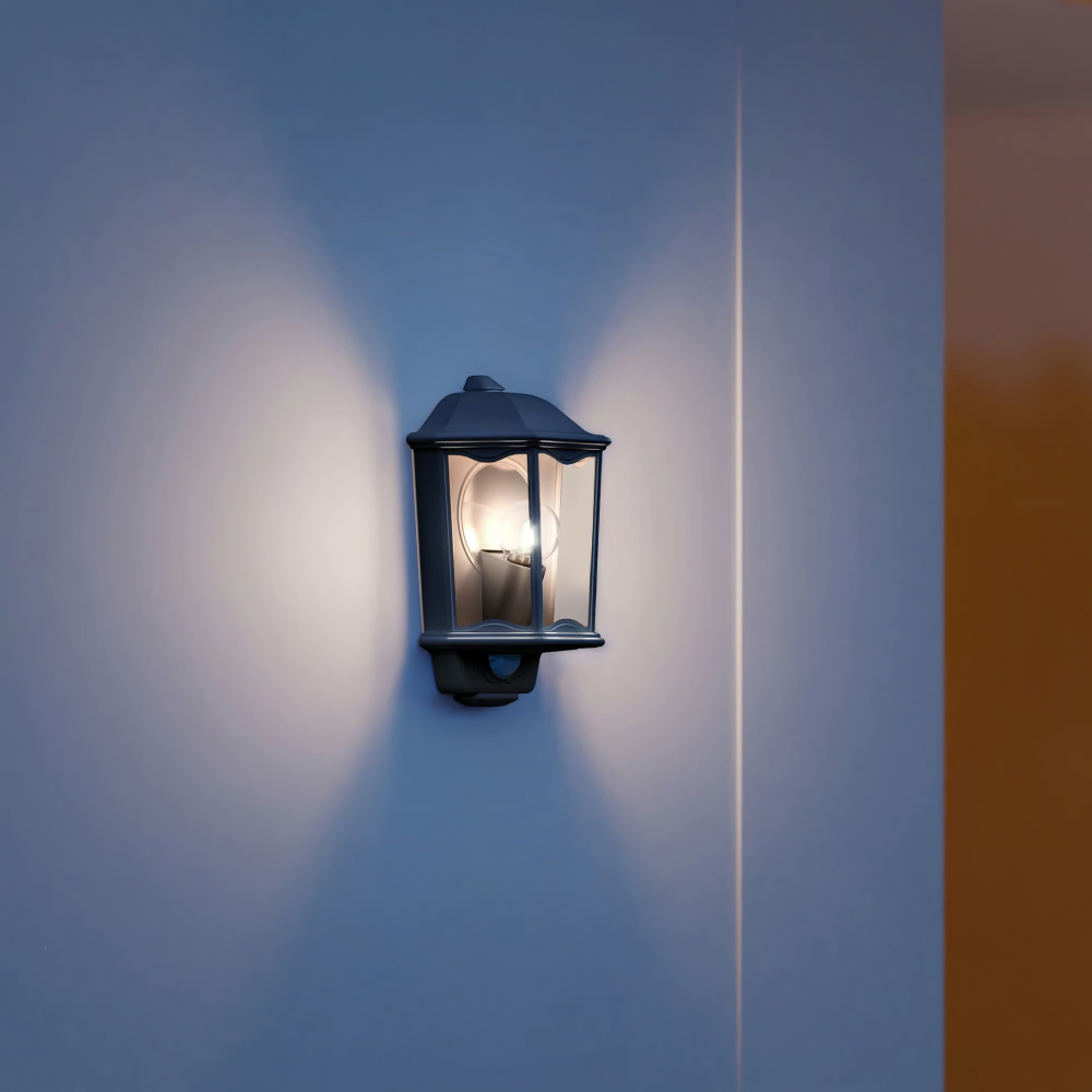 Lampa de exterior L 190 S cu senzor de mișcare negru [2]