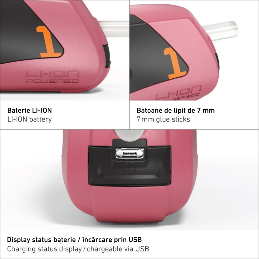 Pistol de lipit cu adeziv MobileGlue 1007-S cu baterie [4]