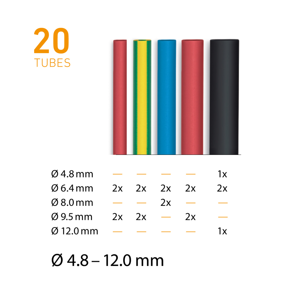 Set 20 buc. tub contractil III ∅4,8 – 12 mm [3]