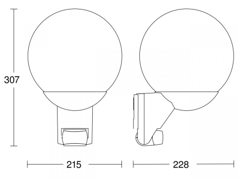 Lampă de exterior L 585 S cu senzor de miscare negru - STEINEL [2]