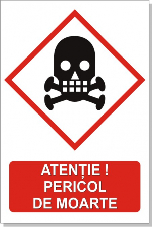 Statie GPL - Pericol de moarte 30x20cm