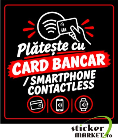 Stickere automate cafea - Sticker Automat Cafea - Plătește cu card bancar (9.5x10cm)