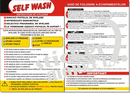 Self Wash - Instructiuni de utilizare Self Wash