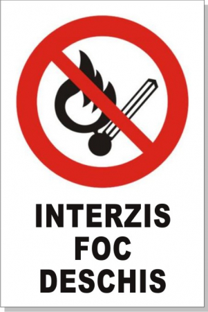 Statie GPL - Interzis Foc deschis 30x20cm