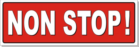 Stickere Atentionare - Non-Stop 30x10cm