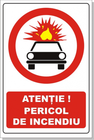 Statie GPL - Pericol de incendiu 30x20cm