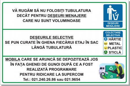 Colectare selectiva asociatie de proprietari 30x20cm