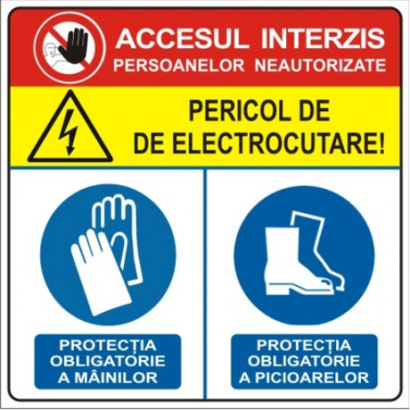 Stickere Atentionare - Acces interzis rg 14x14cm