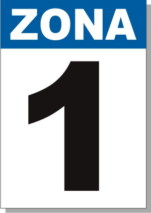 Placute PVC - Afisaj zona 1 30x20cm