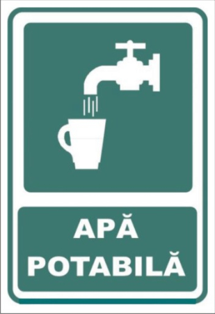 Stickere Atentionare - Apa potabila 30x20cm