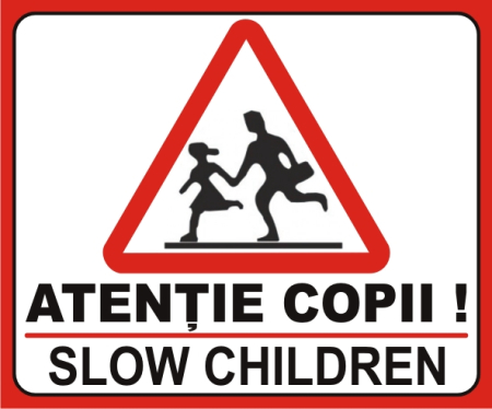 Placute PVC - Atentie copii 30x30cm
