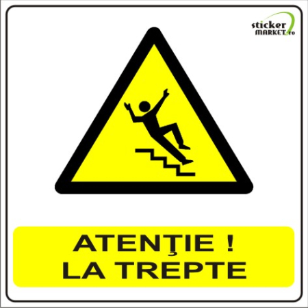 Stickere Atentionare - Atentie la trepte 2 14x14cm