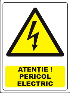 Obligatii generale - Atentie pericol electric 20x15cm