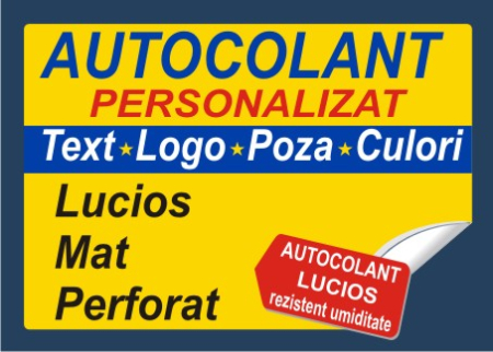 Produse la comandă - Autocolant Personalizat la Comandă - Print Lucios, Mat sau Window Graphics