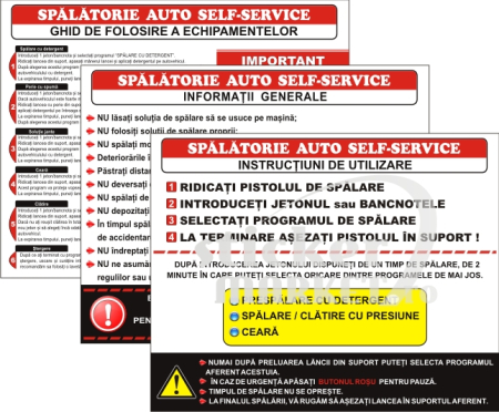 Sisteme afisaj - autocolante spalatorie self service 1x0,75m