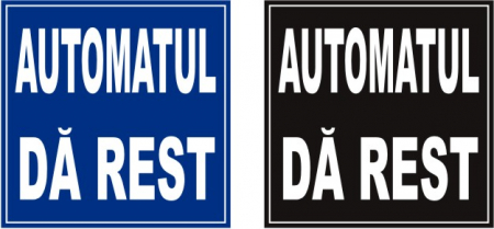 Stickere automate cafea - Automatul da rest 6x6cm