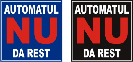 Stickere automate cafea - Automatul nu da rest 6x6cm