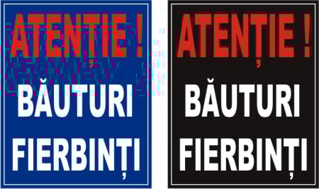 Stickere automate cafea - Bauturi fierbinti 10x8cm